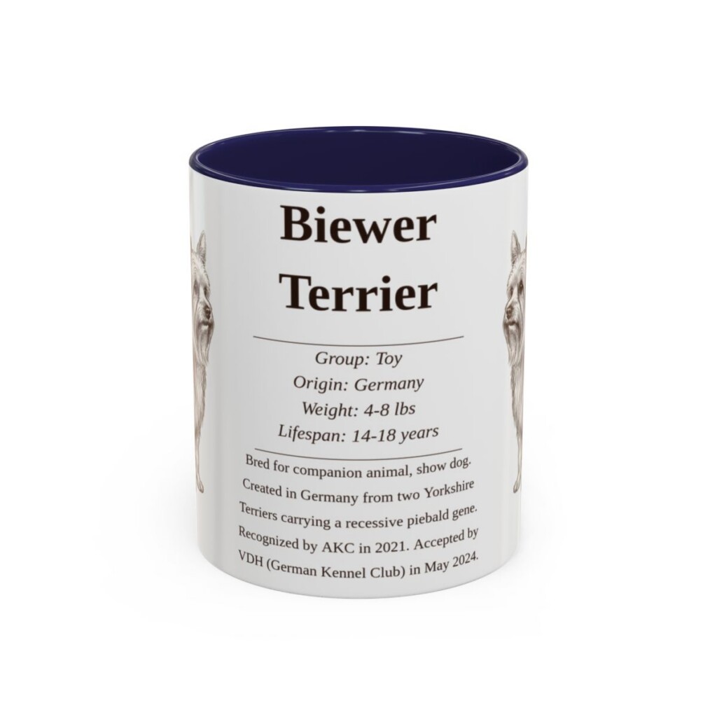 11oz Biewer Terrier Mug, Navy, front view