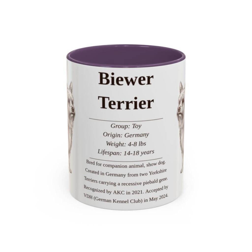 11oz Biewer Terrier Mug, Purple, front view
