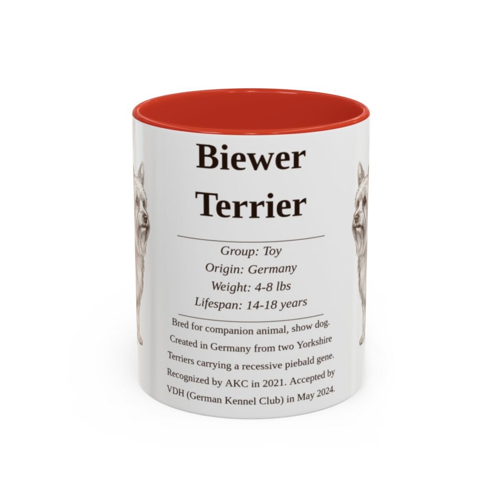 11oz Biewer Terrier Mug, Red, front view