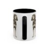 11oz Black and Tan Coonhound Mug, Black, back view