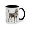 11oz Black and Tan Coonhound Mug, Black, right side view