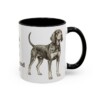 11oz Black and Tan Coonhound Dog Dad Mug, Black, right side view
