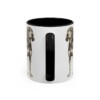 11oz Funny Black and Tan Coonhound Mug, Black, back view