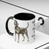 11oz Funny Black and Tan Coonhound Mug, Black, lifestyle photo