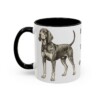 11oz Funny Black and Tan Coonhound Mug, Black, left side view