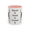 11oz Funny Black and Tan Coonhound Mug, Pink, front view
