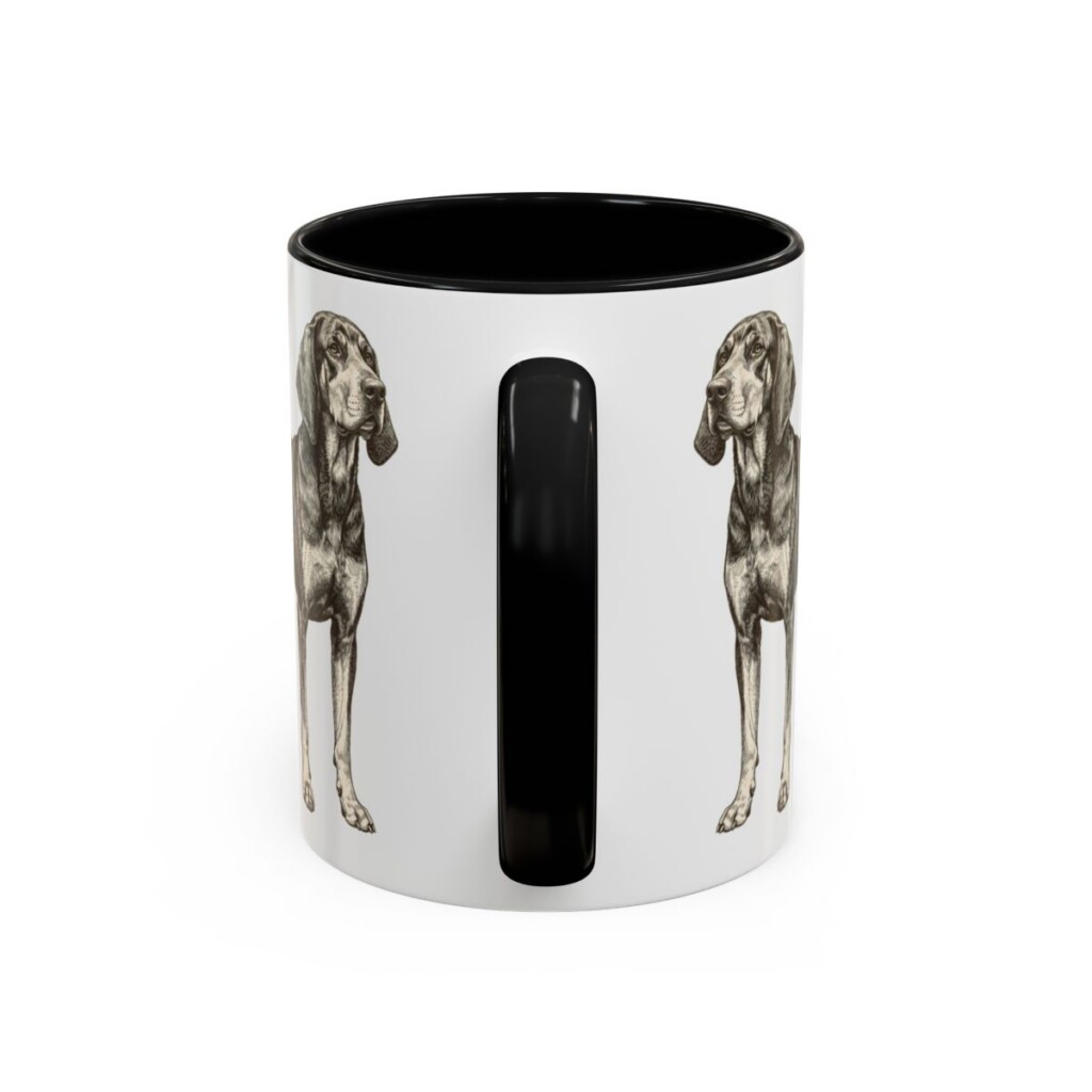 11oz-black-and-tan-coonhound-mug-latin-black-back 11oz Black and Tan Coonhound Latin Mug, Black, back view