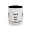 11oz-black-and-tan-coonhound-mug-latin-black-front 11oz Black and Tan Coonhound Latin Mug, Black, front view