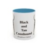 11oz-black-and-tan-coonhound-mug-latin-light-blue 11oz Black and Tan Coonhound Latin Mug, Light Blue, front view