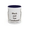 11oz-black-and-tan-coonhound-mug-latin-navy 11oz Black and Tan Coonhound Latin Mug, Navy, front view