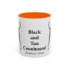 11oz-black-and-tan-coonhound-mug-latin-orange 11oz Black and Tan Coonhound Latin Mug, Orange, front view