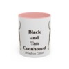 11oz-black-and-tan-coonhound-mug-latin-pink 11oz Black and Tan Coonhound Latin Mug, Pink, front view