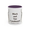 11oz-black-and-tan-coonhound-mug-latin-purple 11oz Black and Tan Coonhound Latin Mug, Purple, front view