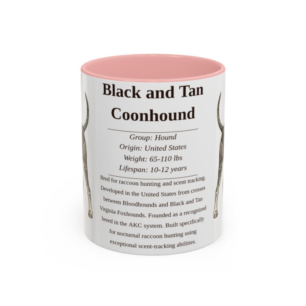 11oz-black-and-tan-coonhound-mug-writeup-pink 11oz black and tan coonhound mug, Pink