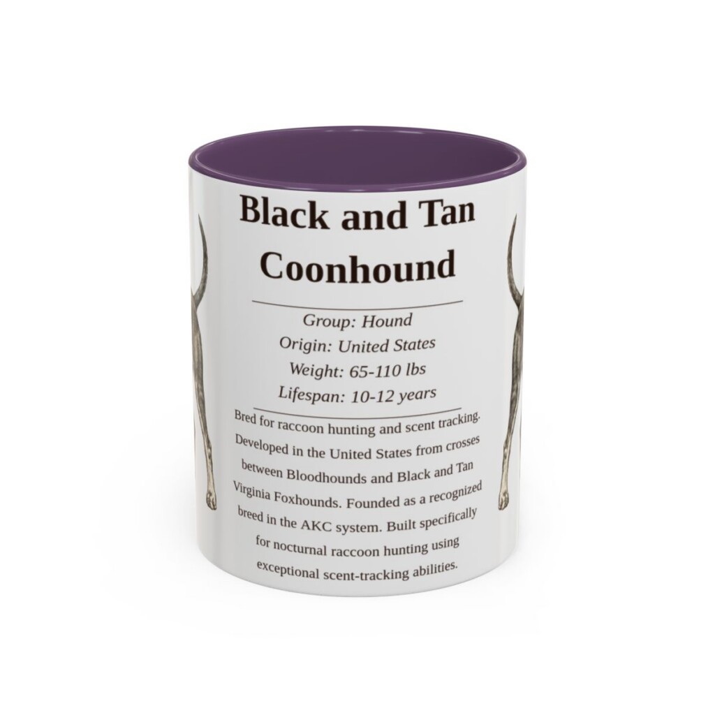 11oz-black-and-tan-coonhound-mug-writeup-purple 11oz black and tan coonhound mug, Purple