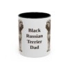11oz Black Russian Terrier Dog Dad Mug, Black, front view