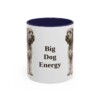 11oz Funny Black Russian Terrier Mug, Navy, front view
