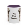 11oz Funny Black Russian Terrier Mug, Purple, front view
