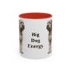 11oz Funny Black Russian Terrier Mug, Red, front view