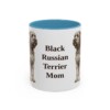 11oz Black Russian Terrier Dog Mom Mug, Light Blue, front view