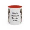 11oz Black Russian Terrier Dog Mom Mug, Red, front view