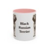 11oz Black Russian Terrier Mug, Pink, front view