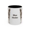 11oz Blue Heeler Mug, black, front view