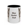 11oz Blue Heeler Dog Dad Mug, Black, front view