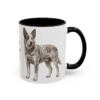 11oz Blue Heeler Dog Dad Mug, Black, right side view