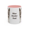 11oz Blue Heeler Dog Dad Mug, Pink, front view