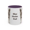 11oz Blue Heeler Dog Dad Mug, Purple, front view