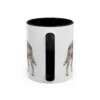 11oz Blue Heeler Latin Mug, Black, back view