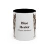 11oz Blue Heeler Latin Mug, Black, front view