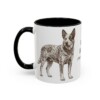 11oz Blue Heeler Latin Mug, Black, left side view