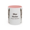 11oz Blue Heeler Latin Mug, Pink, front view