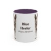 11oz Blue Heeler Latin Mug, Purple, front view