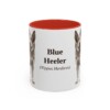 11oz Blue Heeler Latin Mug, Red, front view