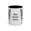 11oz Blue Heeler Dog Mom Mug, Black, front view