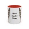 11oz Blue Heeler Dog Mom Mug, Red, front view