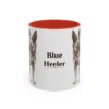 11oz Blue Heeler Mug, red handle