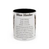 11oz Blue Heeler Mug, Black, front view