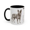 11oz Blue Heeler Mug, Black, left side view