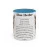 11oz Blue Heeler Mug, Light Blue, front view