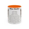 11oz Blue Heeler Mug, Orange, front view