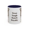 11oz-blue-lacy-mug-humor-navy 11oz Funny Blue Lacy Mug, Navy, front view