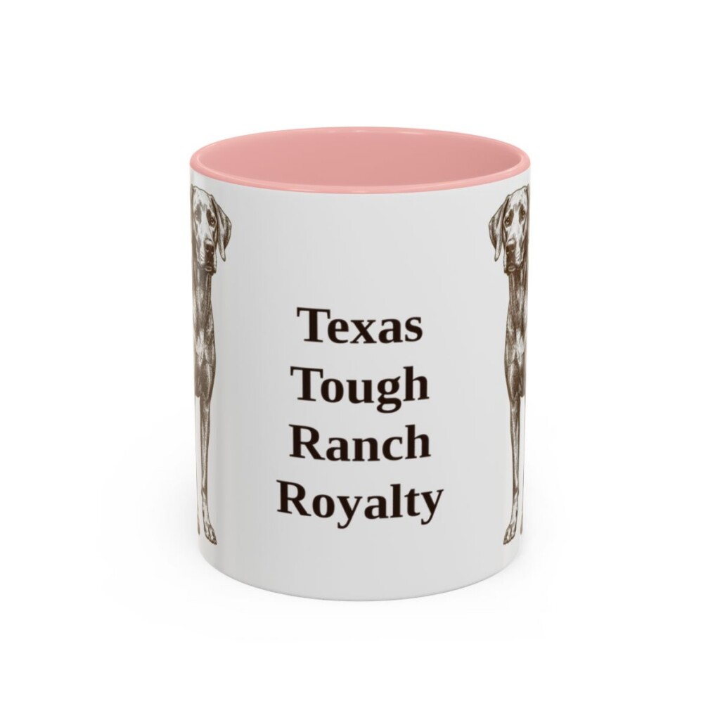 11oz-blue-lacy-mug-humor-pink 11oz Funny Blue Lacy Mug, Pink, front view