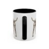 11oz Blue Lacy Latin Mug, Black, back view