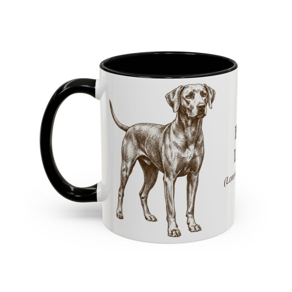 11oz Blue Lacy Latin Mug, Black, left side view
