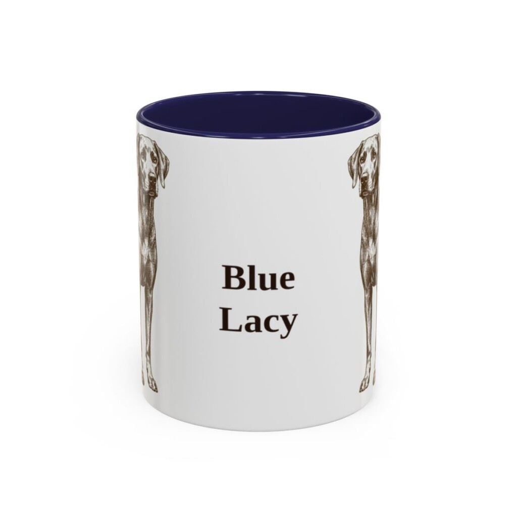 11oz-blue-lacy-mug-navy 11oz Blue Lacy Mug, Navy, front view