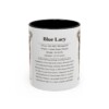 11oz Blue Lacy Mug, Black, front view